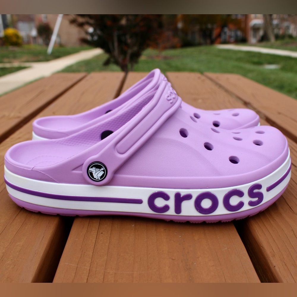 Crocs Mystic Purple Bayaband Clogs Women's Sz 10